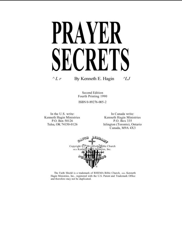 Prayer Secrets by Kenneth Hagin